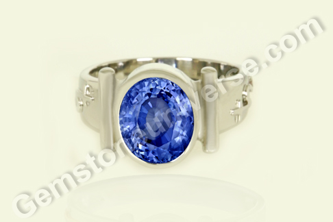 Some Clarity on Clarity in Colored Gemstones – A Scintillating Blue Sapphire Planetary Bhasma Ring