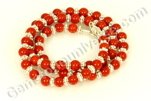 Natural Organic Red Coral bead necklace of 38.6 carats Gemstoneuniverse Natural Organic Red Coral bead necklace of 38.6 carats Gemstoneuniverse
