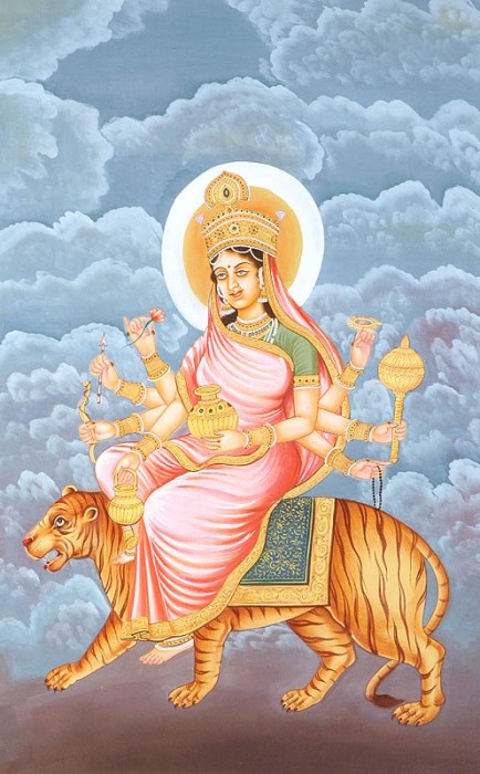 Celebrating the Divine Feminine/Shakti and the Navratnas IV- Mother Kushmanda and Diamond