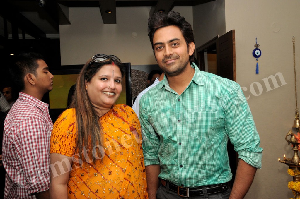 Kannada film actor Karthik Jayaram with Chethana Kapur