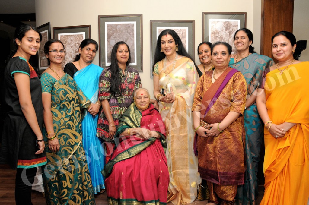 Some of the patrons and guests posing with Vani Ganapathy.