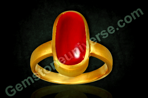 The power of Mars in this Natural Italian Red Coral Ring