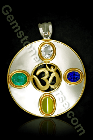 Aum and the Circle of Life-The Divine Chatur Ratna Pendant