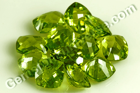 Harita-Super Lustrous Peridot from China with Chekerboard Cut