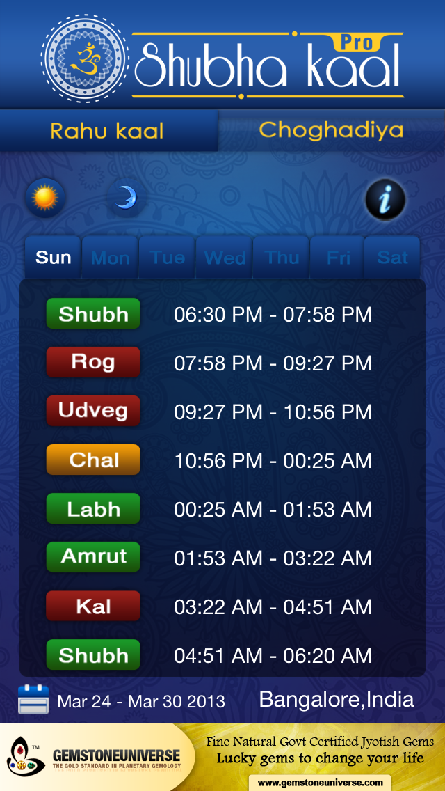 Be Your Own Astrologer-Shubha Kaal Pro & Rahu Kaal Pro-Free Apps