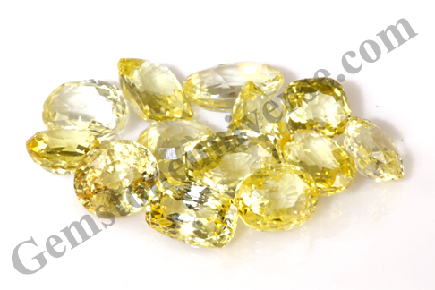 Excellent color and lustre in these Srilankan Yellow Sapphires of Lot PRABHU