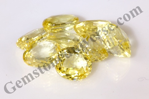 Super Premium Color in Yellow Sapphires in this Pristine Lot Sriman