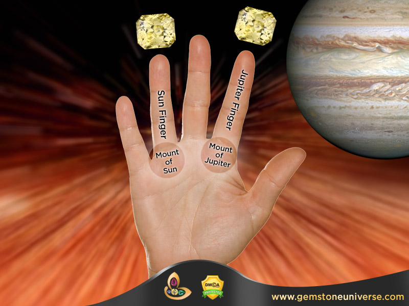 yellow sapphire stone wear in which finger