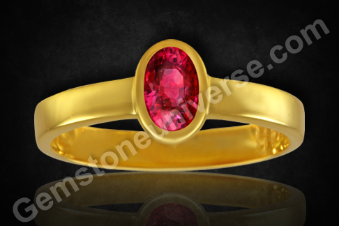 Natural Ruby from Mozambique with imperial pigeon blood red color