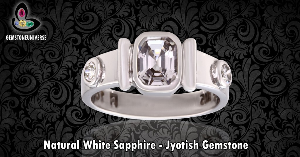 Flawless White Sapphire ring with Diamonds