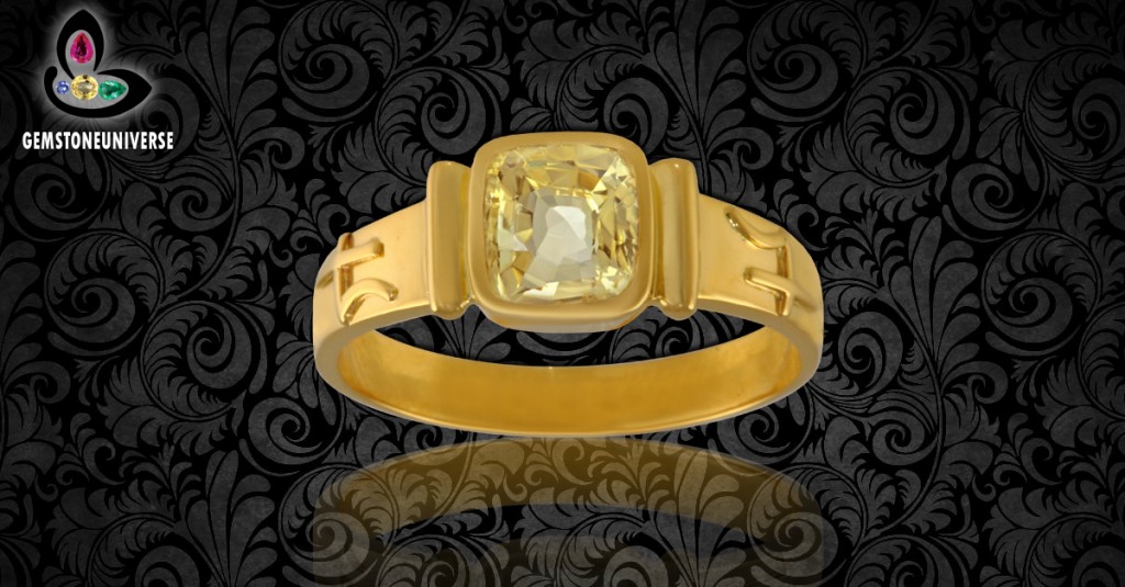 Unheated Yellow Sapphire set in a Jupiter Talismanic
