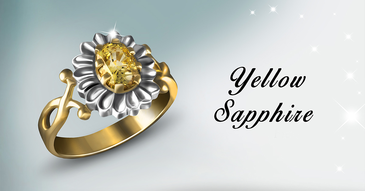 Natural Yellow Sapphire having the Golden Canary Yellow Colour