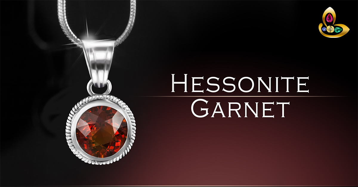 Hessonite Gomed Pendant in Silver for Rahu