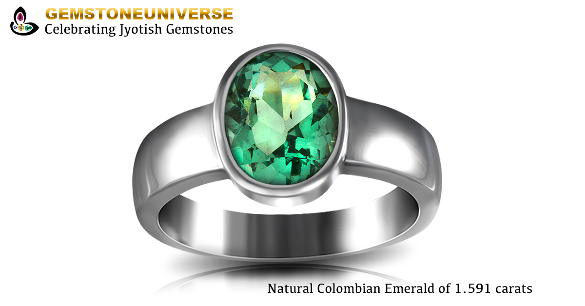 Colombian Emerald Ring in Silver