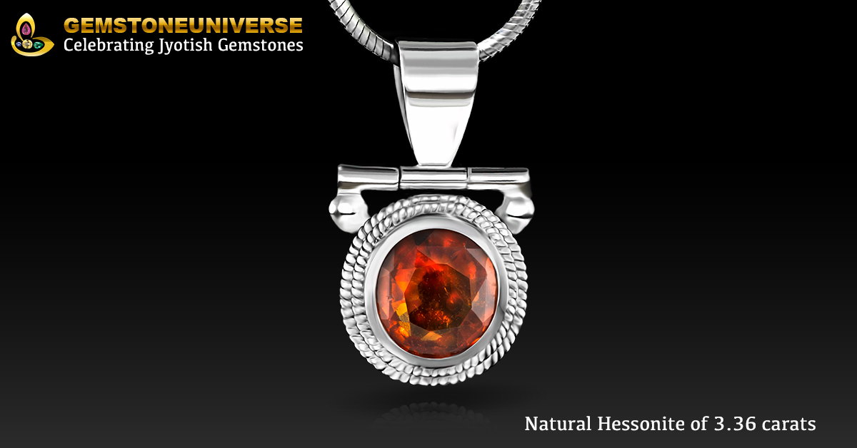 Ceylon Gomed Stone Set in Silver Pendant