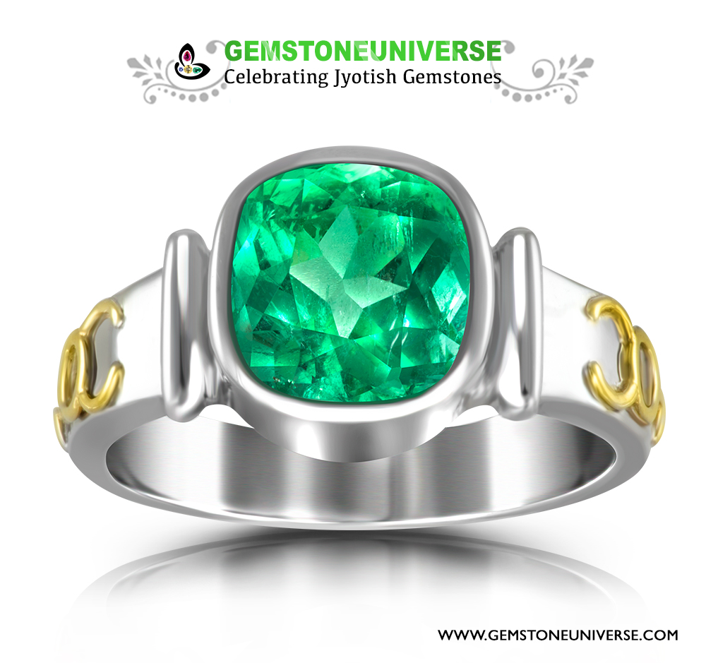 Bright and Alive Colombian emerald with Parrot Green Colour