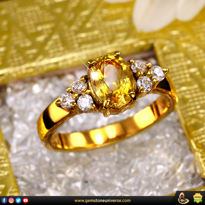 Vivid Yellow Sapphire for Jupiter in Jyotish and Ayurveda